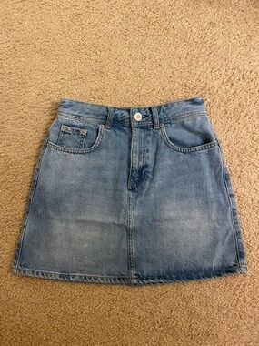 BDG Light Blue Denim Mini Skirt